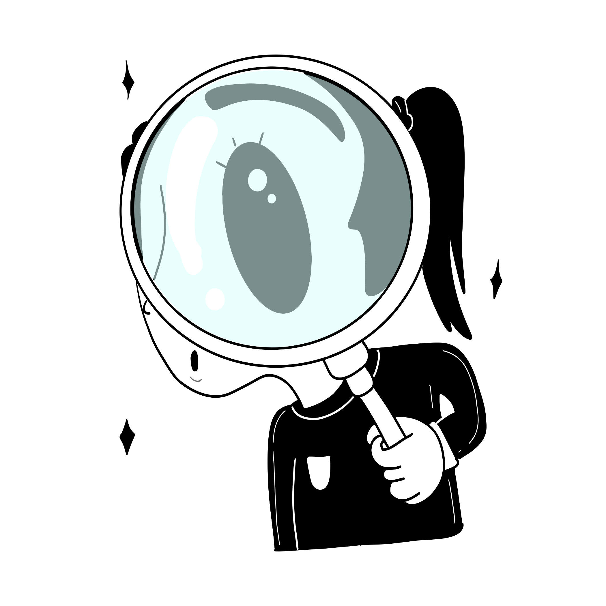 illustration searching for answers